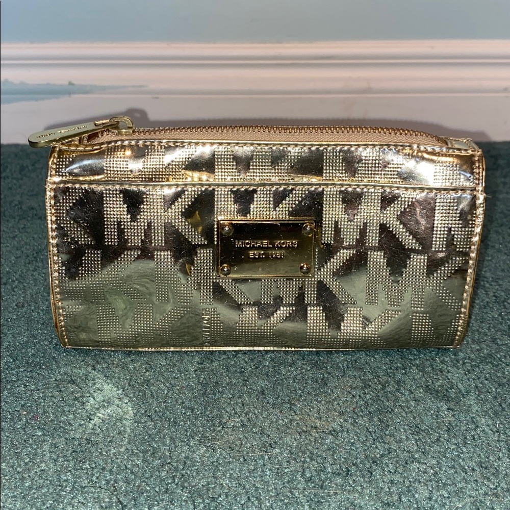 Michael Kors Metallic Gold Clutch